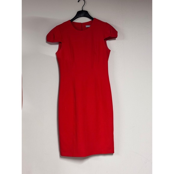 ANTONIO MELANI Dresses & Skirts - Antonio Melani Red Cap Sleeve Sheath Dress Size 6 Professional Workwear Career
